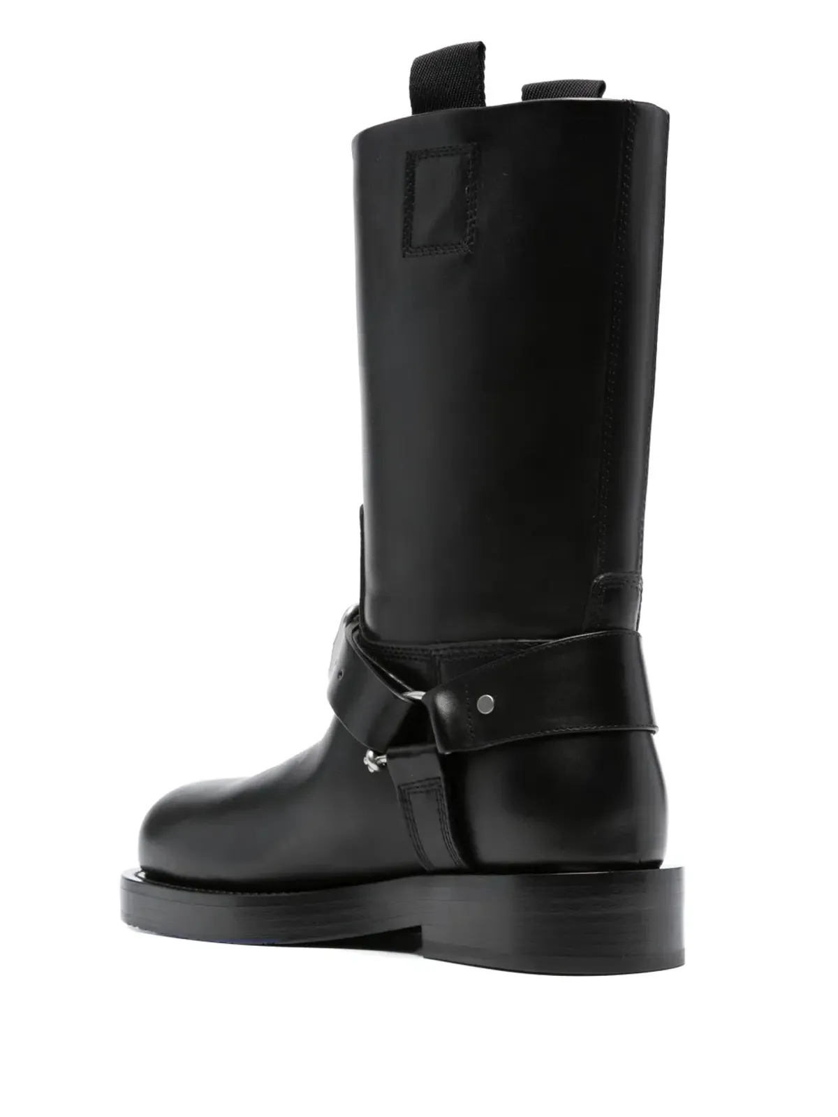 Burberry バックルストラップ レザーブーツ - 画像3