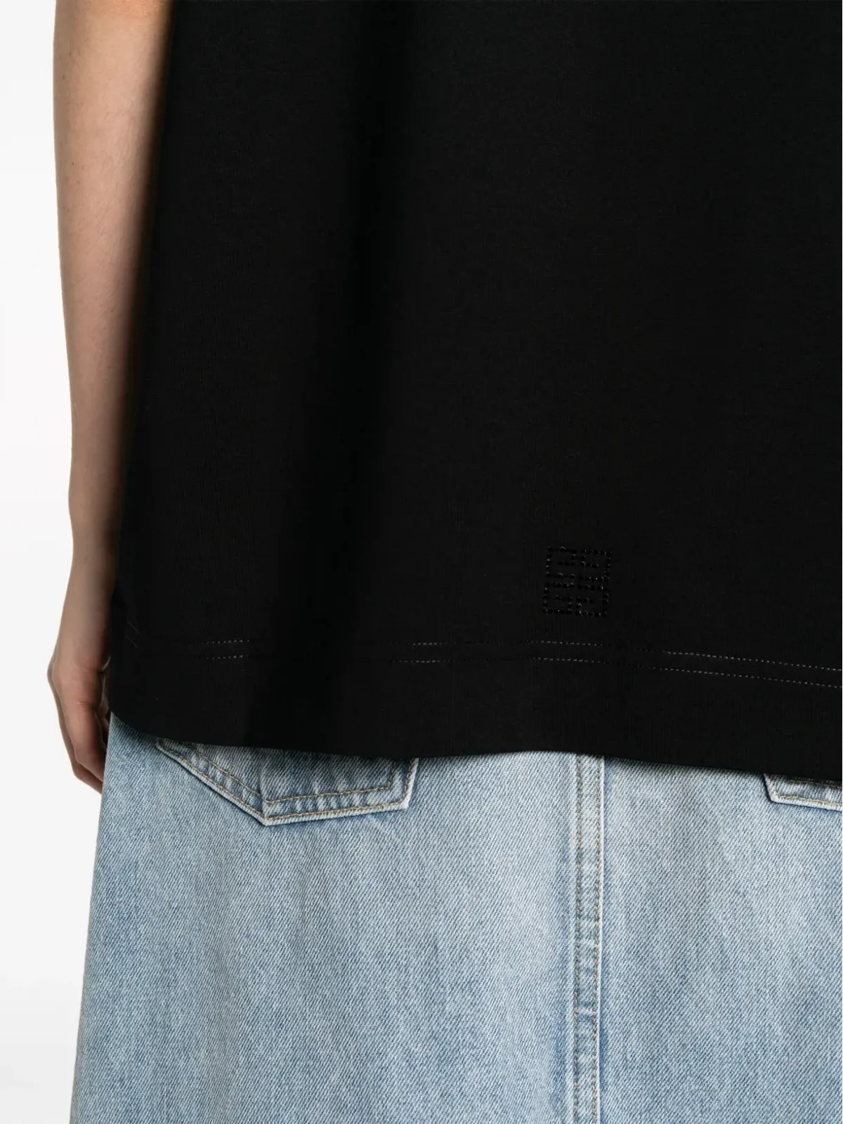 Givenchy ラインストーン装飾コットンTシャツ ブラック - 画像5