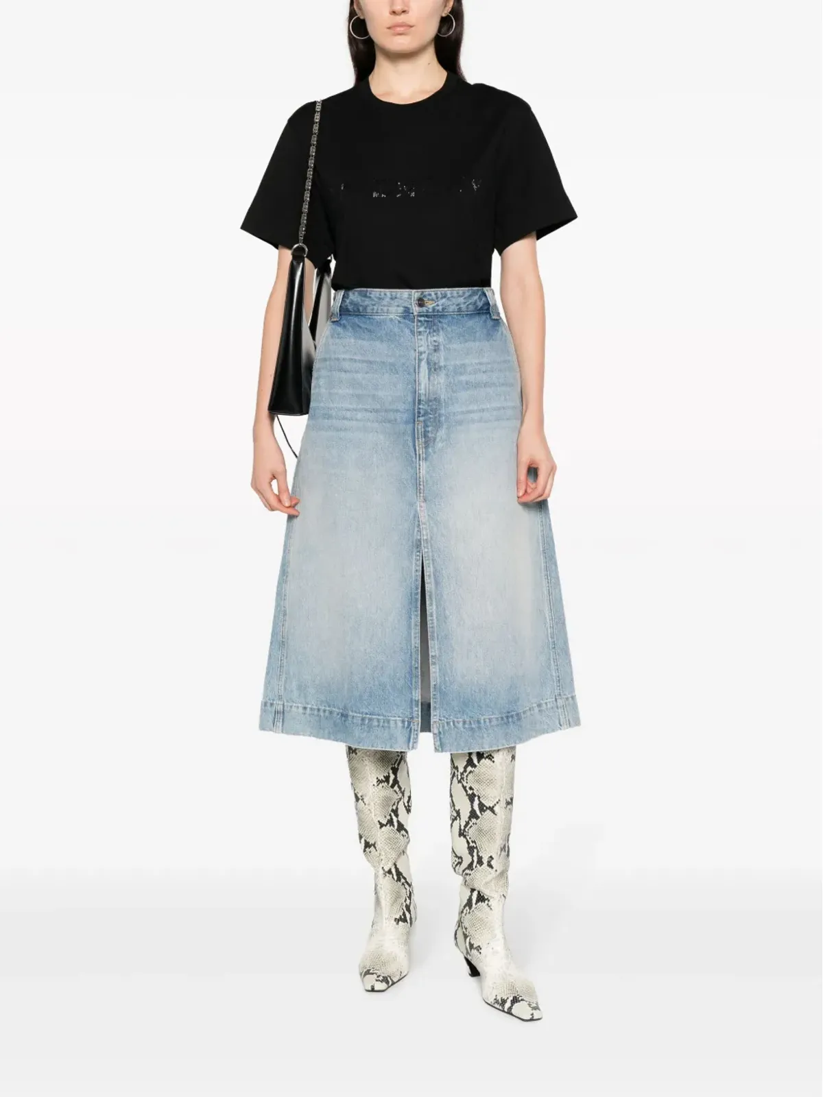 Givenchy ラインストーン装飾コットンTシャツ ブラック - 画像2