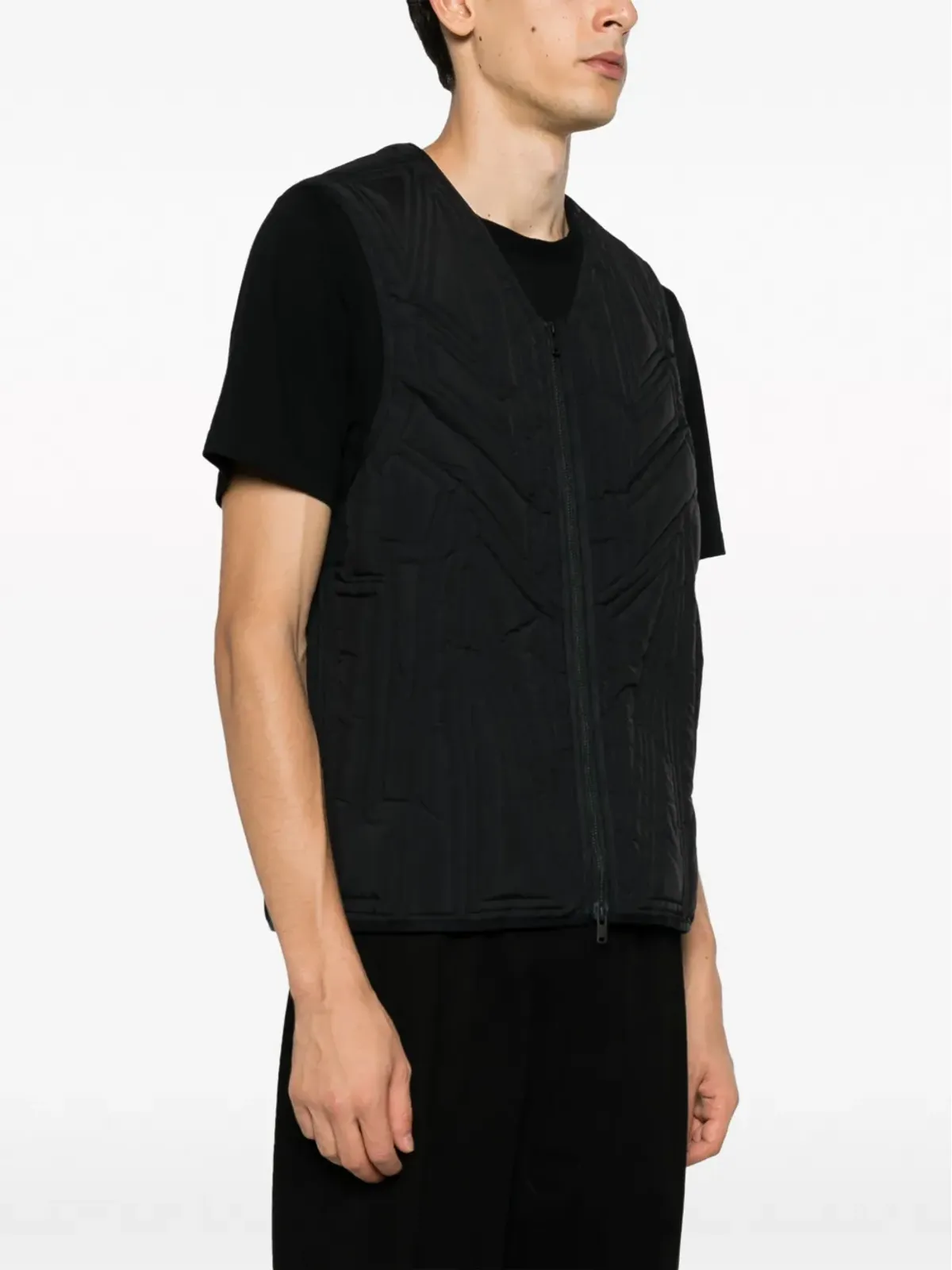 Y-3 キルテッドジップアップベスト - 画像3