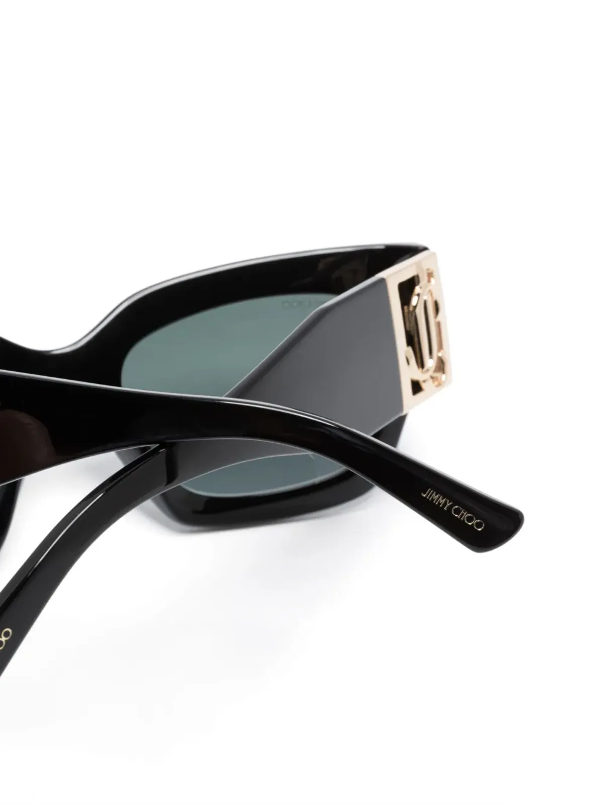 Jimmy Choo Eyewear NENA レクタングルフレーム サングラス ブラック - 画像3
