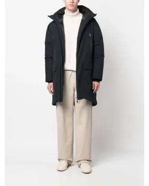 Herno ロゴプリント ジップアップ フード付き ダウンコート - サムネイル2