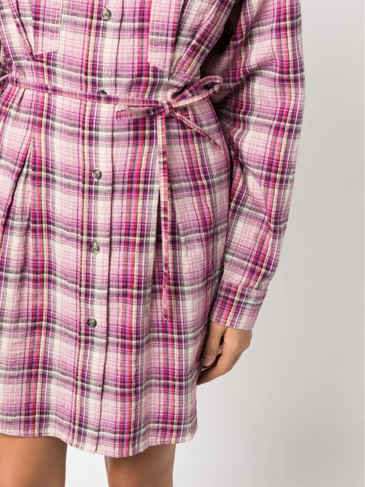 MARANT ÉTOILE Liliane チェック柄シャツドレス - 画像5
