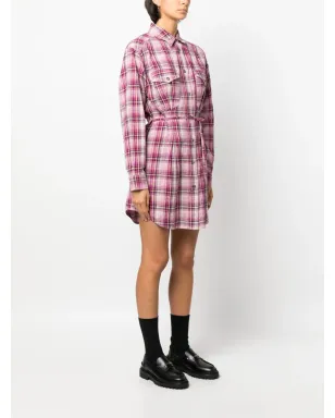 MARANT ÉTOILE Liliane チェック柄シャツドレス - サムネイル3