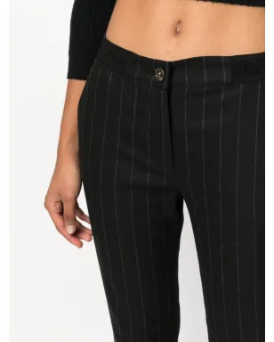 Versace Jeans Couture ピンストライプ柄スリムカットパンツ - ブラック - サムネイル5
