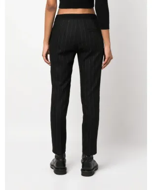 Versace Jeans Couture ピンストライプ柄スリムカットパンツ - ブラック - サムネイル4