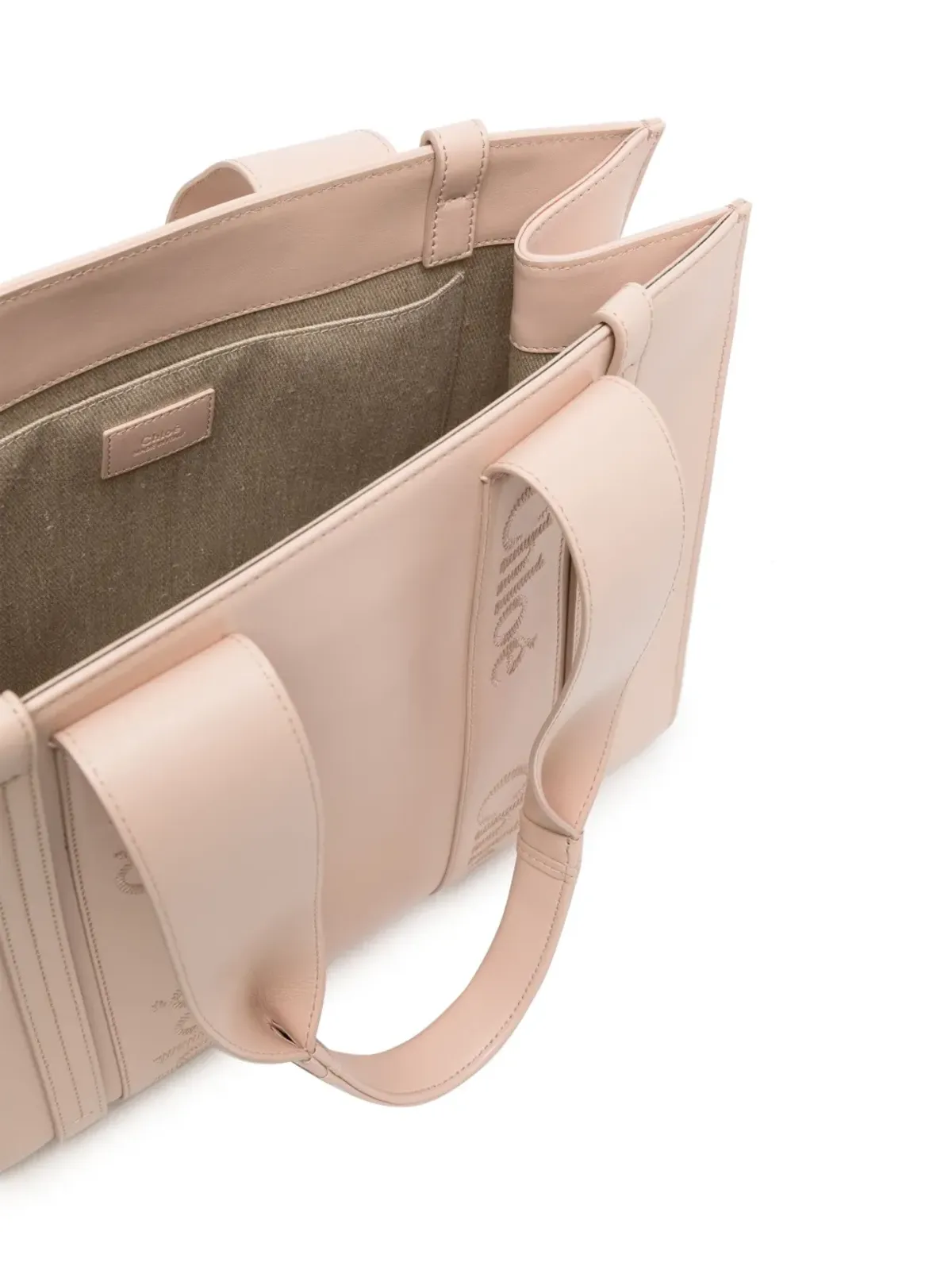 Chloé Woody レザー トートバッグ - ピンク - 画像5