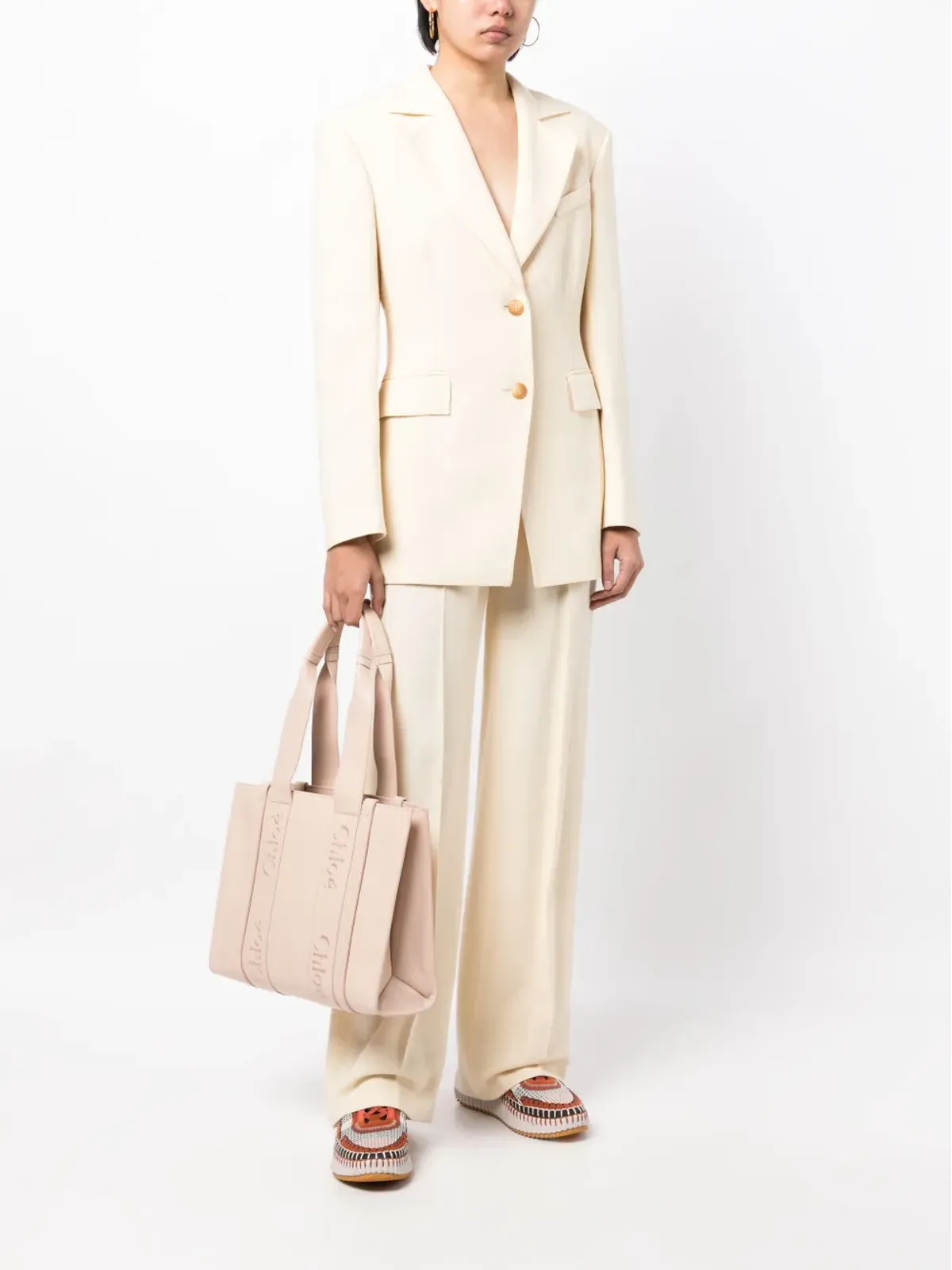 Chloé Woody レザー トートバッグ - ピンク - 画像2