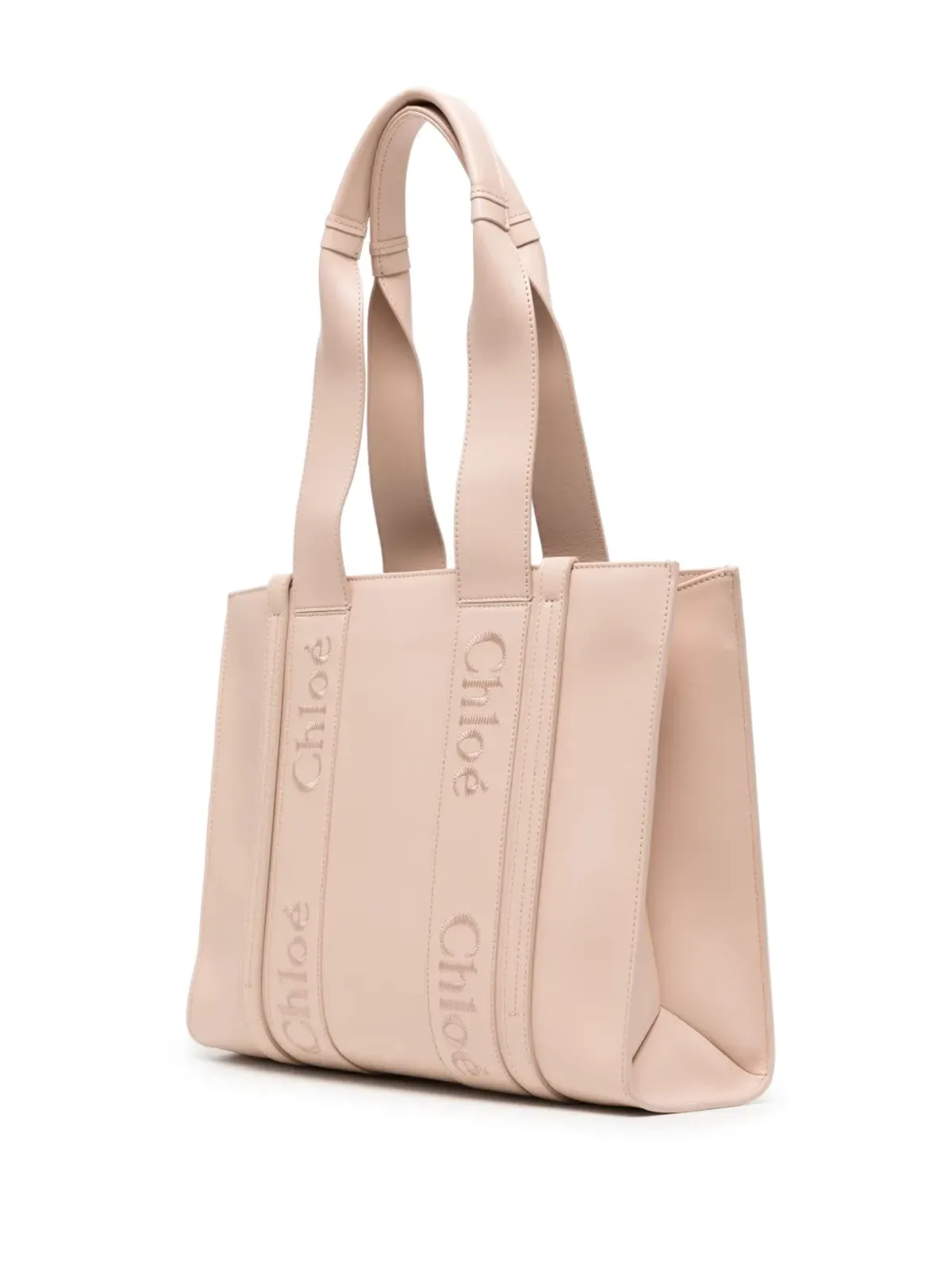 Chloé Woody レザー トートバッグ - ピンク - 画像3