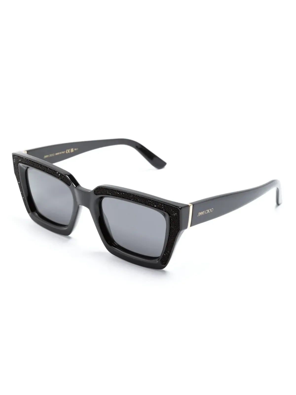 Jimmy Choo Eyewear MEGS/S スクエアフレーム サングラス - ブラック - 画像2