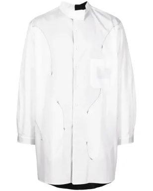 Yohji Yamamoto パネルドリバーシブルシャツ - White - サムネイル1