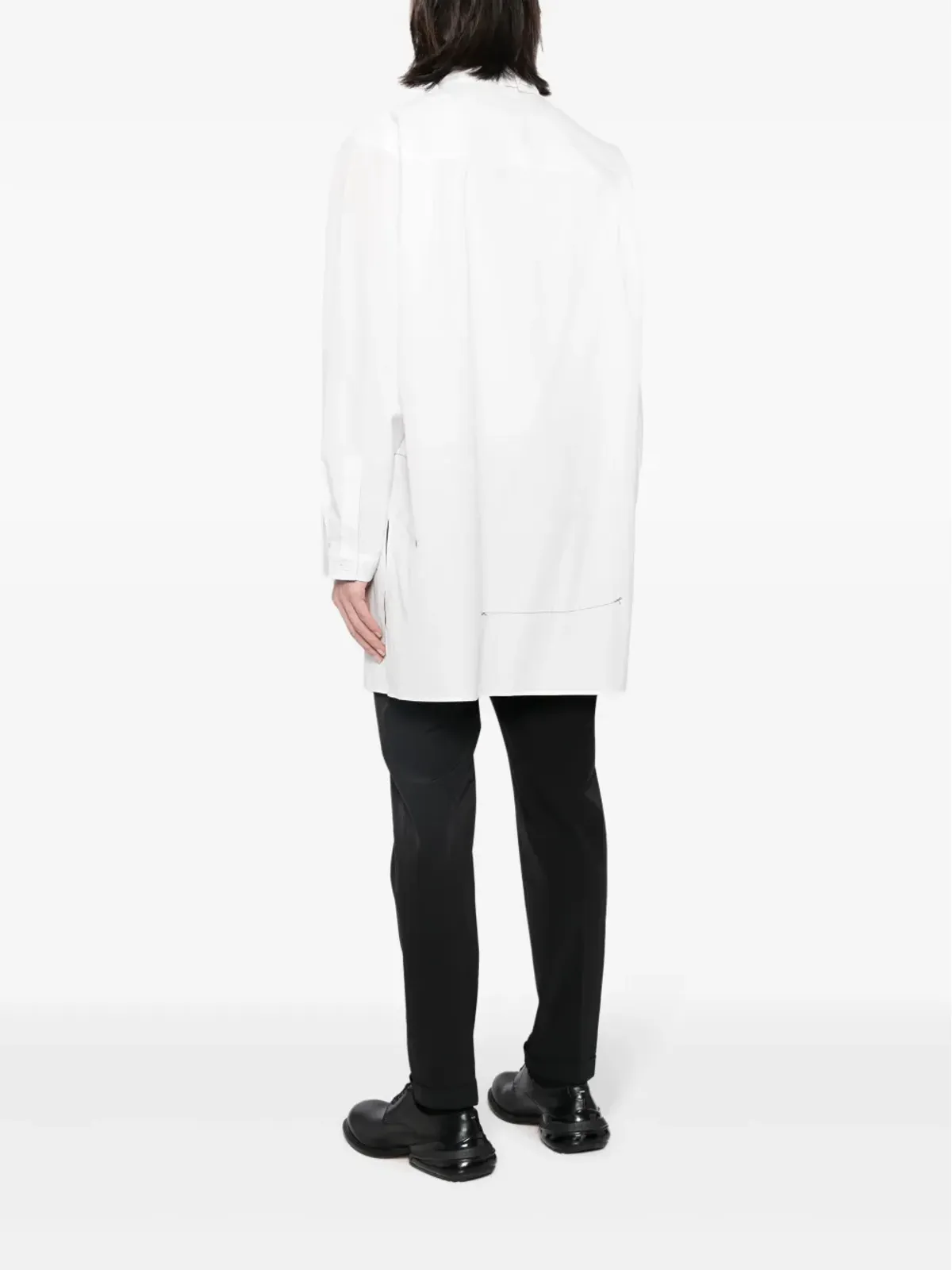 Yohji Yamamoto パネルドリバーシブルシャツ - White - 画像4