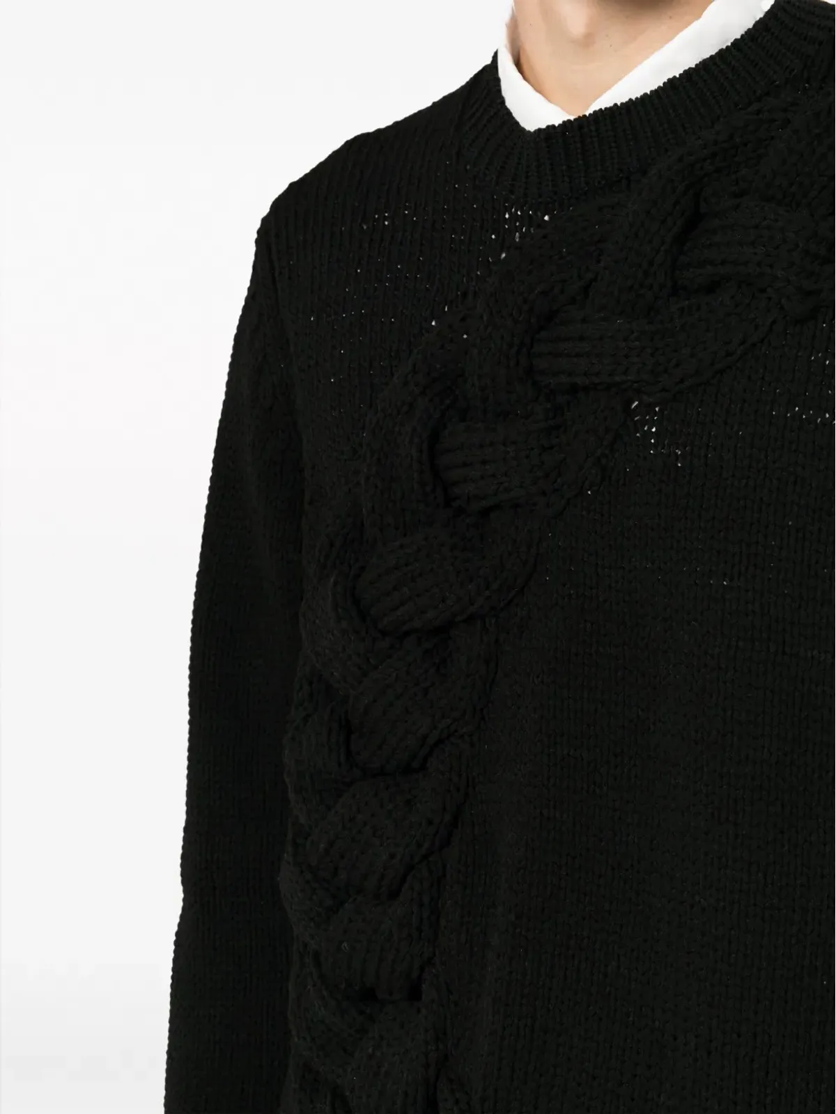 Comme des Garçons Homme Plus クルーネック・ボリュームケーブルニットジャンパー - 画像5