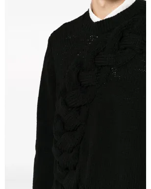 Comme des Garçons Homme Plus クルーネック・ボリュームケーブルニットジャンパー - サムネイル5