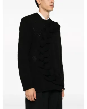 Comme des Garçons Homme Plus クルーネック・ボリュームケーブルニットジャンパー - サムネイル3