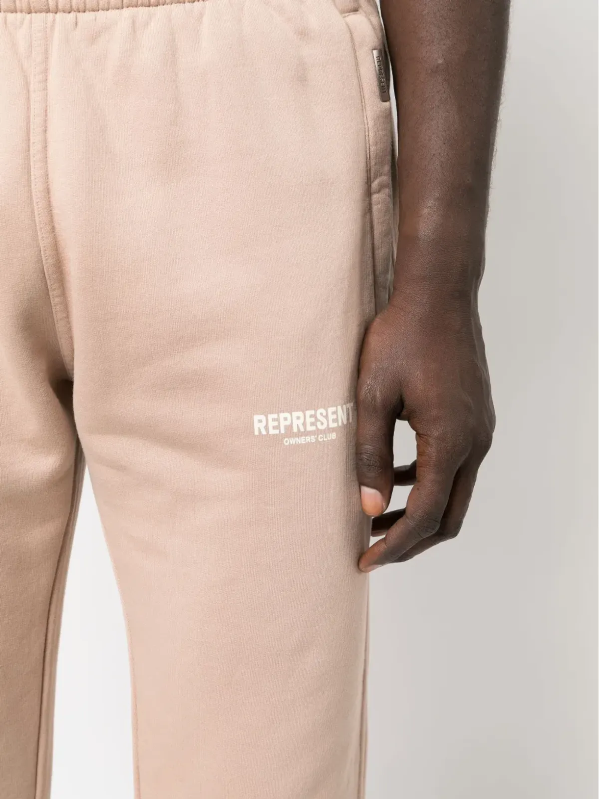 Represent ロゴプリント コットン トラックパンツ - ブラウン - 画像5
