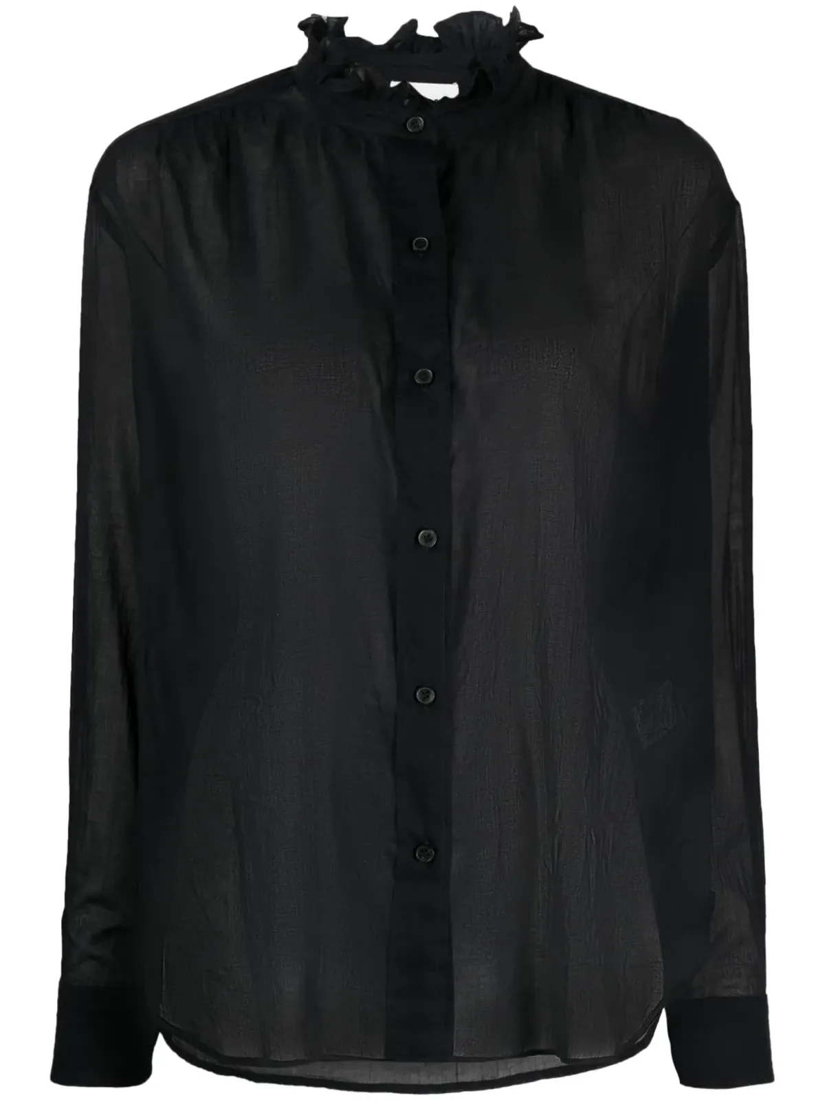 MARANT ÉTOILE Gamble オーガニックコットンシャツ - ブラック - 画像1