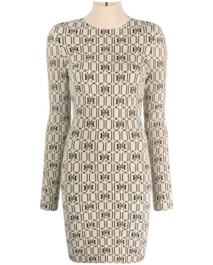 Elisabetta Franchi モノグラムインターシャ ニットミニドレス - サムネイル1