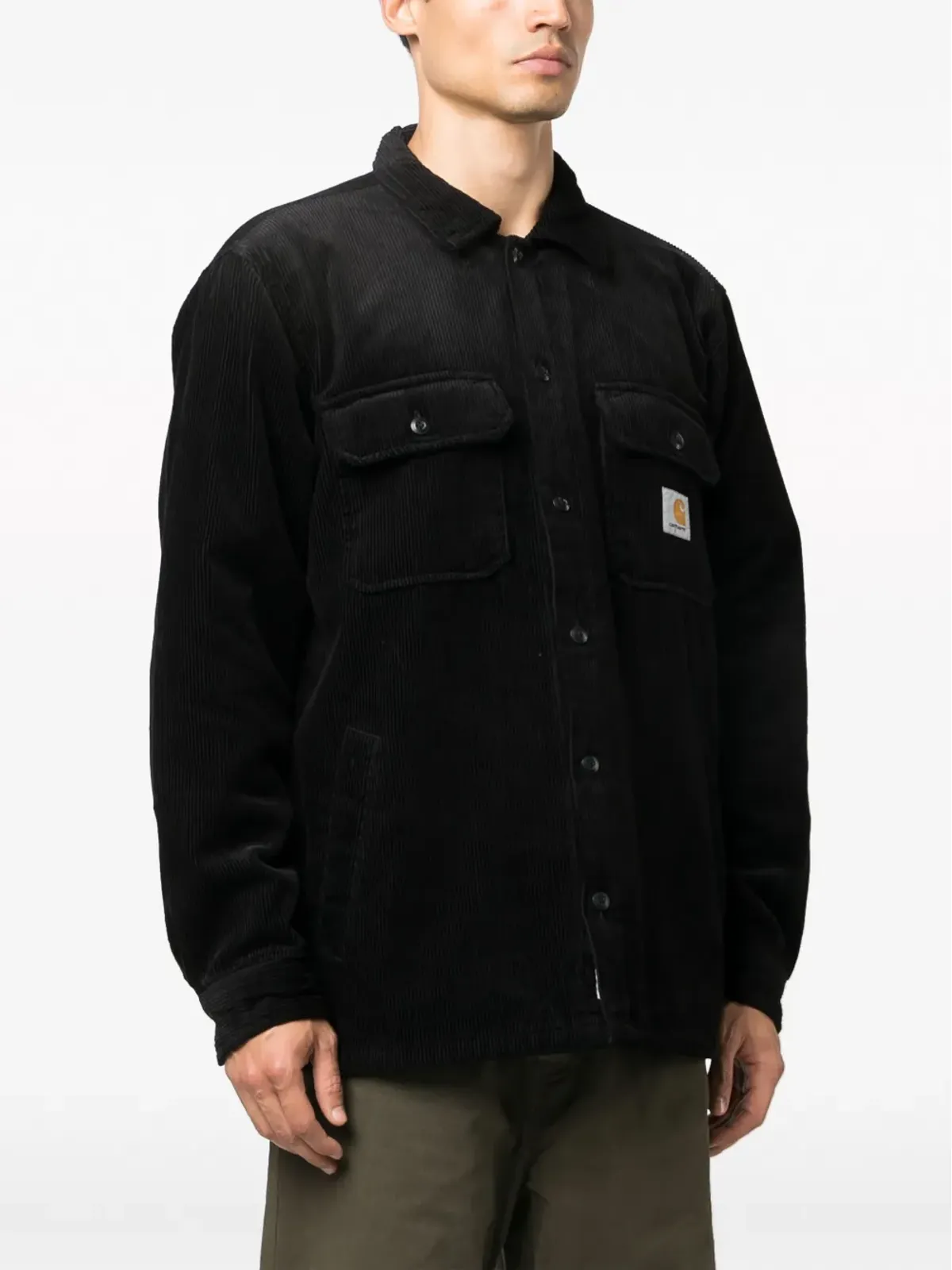 Carhartt WIP ロゴパッチ付きコットン シャツジャケット - 画像3