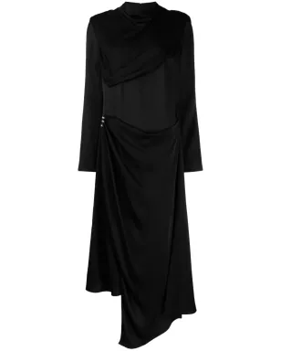 Givenchy クリスタルエンブリッシュドサテンミディドレス - ブラック - サムネイル1