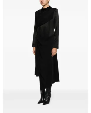 Givenchy クリスタルエンブリッシュドサテンミディドレス - ブラック - サムネイル3