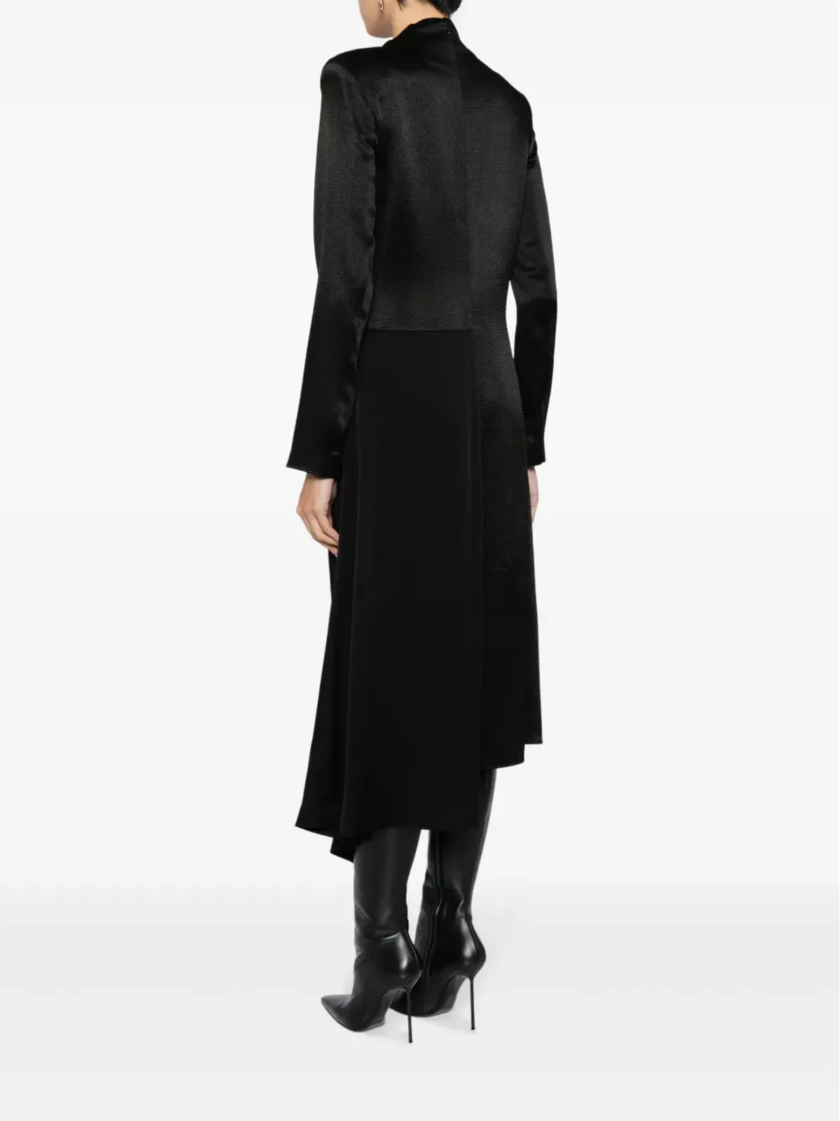 Givenchy クリスタルエンブリッシュドサテンミディドレス - ブラック - 画像4