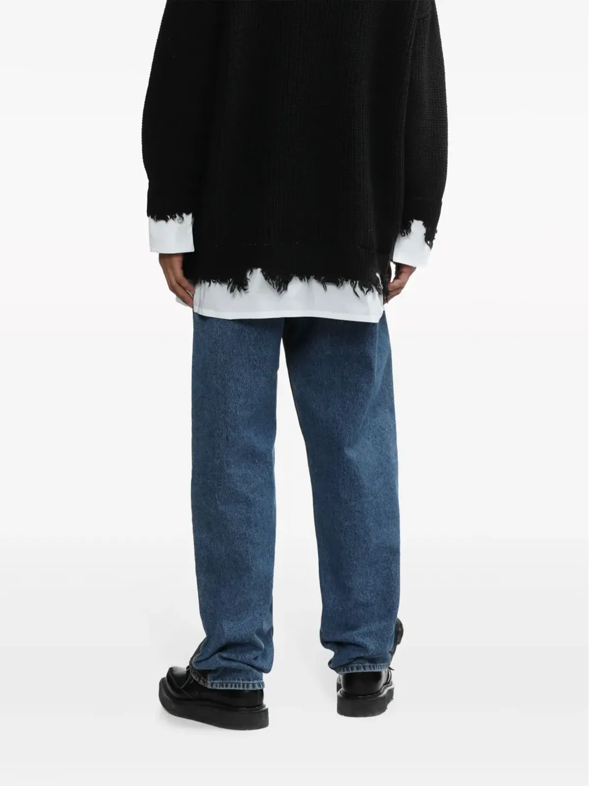 MM6 Maison Margiela パネルド ミッドライズ ストレートジーンズ - 画像4
