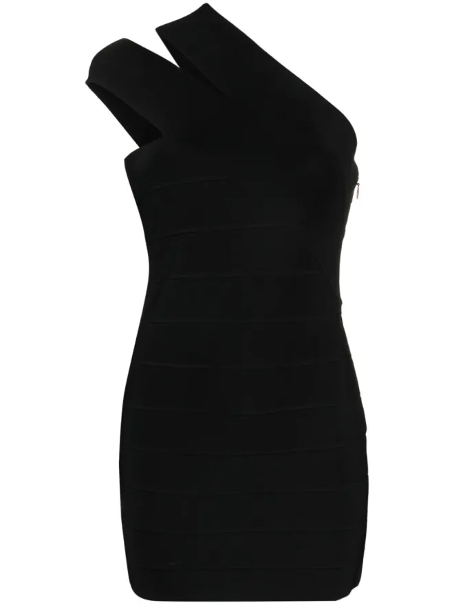 Herve Leger Hervé Léger アイコン ワンショルダーパネルド ミニドレスの商品画像