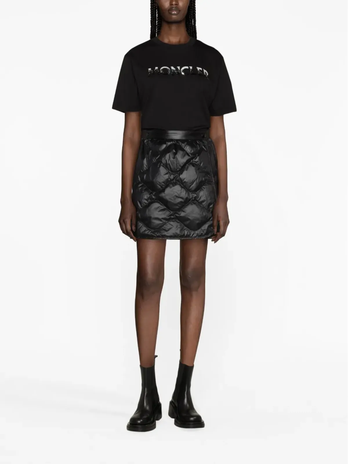 Moncler スパンコール付きコットンTシャツ - ブラック - 画像2
