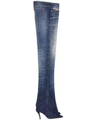 Diesel デニム ブーツカット ローライズ ジーンズ ブルー - サムネイル1