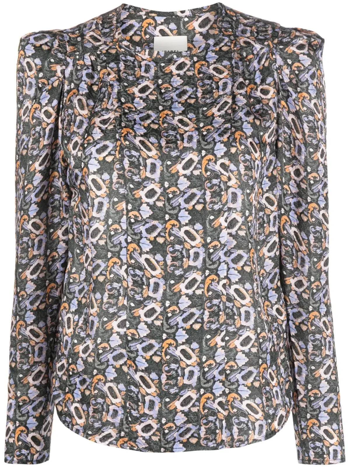 ISABEL MARANT Lensy花柄プリント ブラウス - ブラック - 画像1