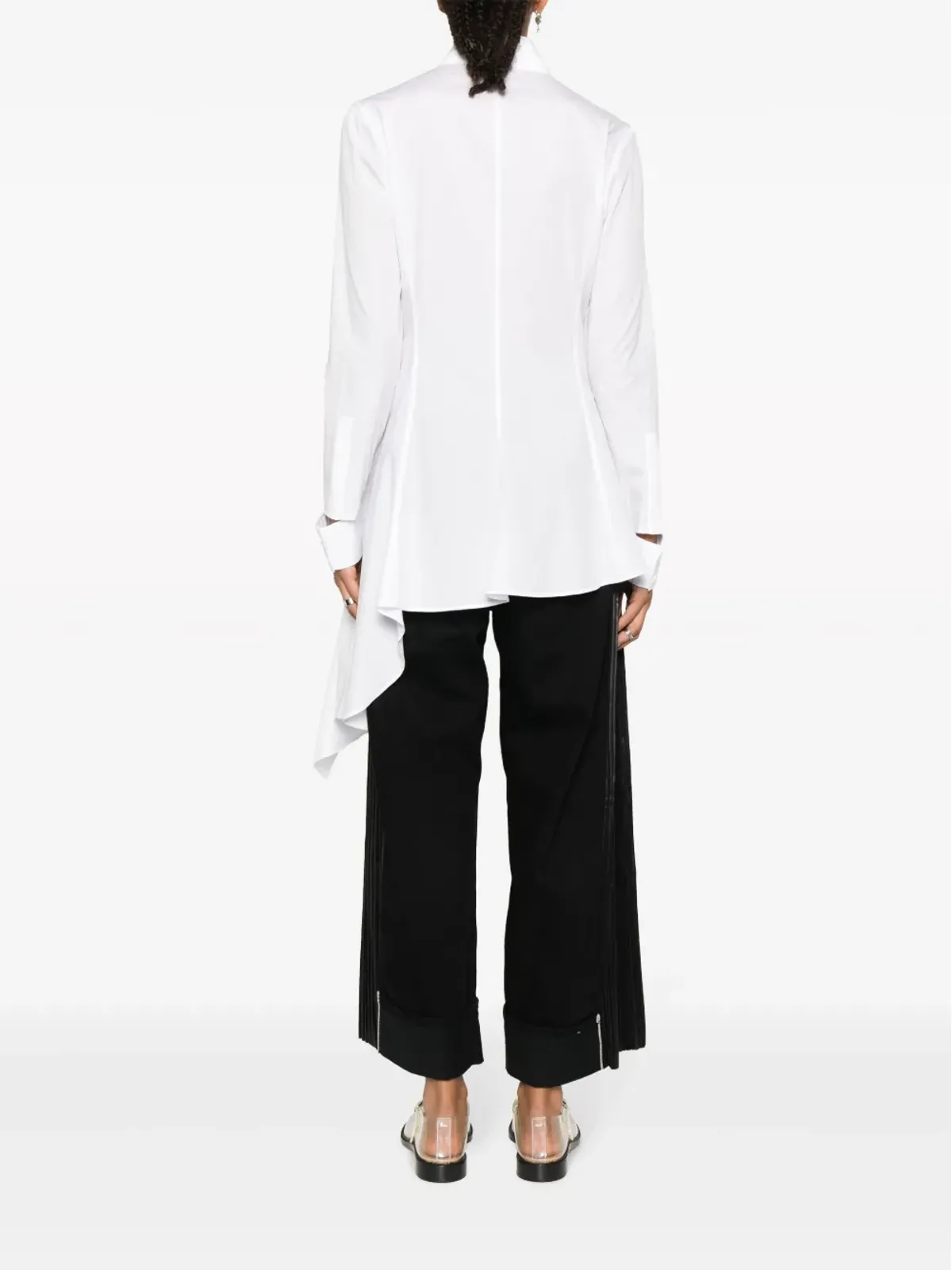 Yohji Yamamoto アシンメトリック コットン シャツ - 画像4