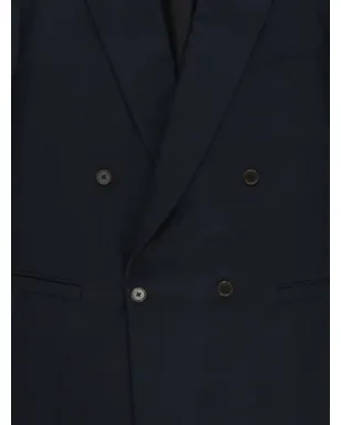 Saint Laurent ビンテージ 1990年代 ダブルブレスト ブレザー - ブルー - サムネイル4