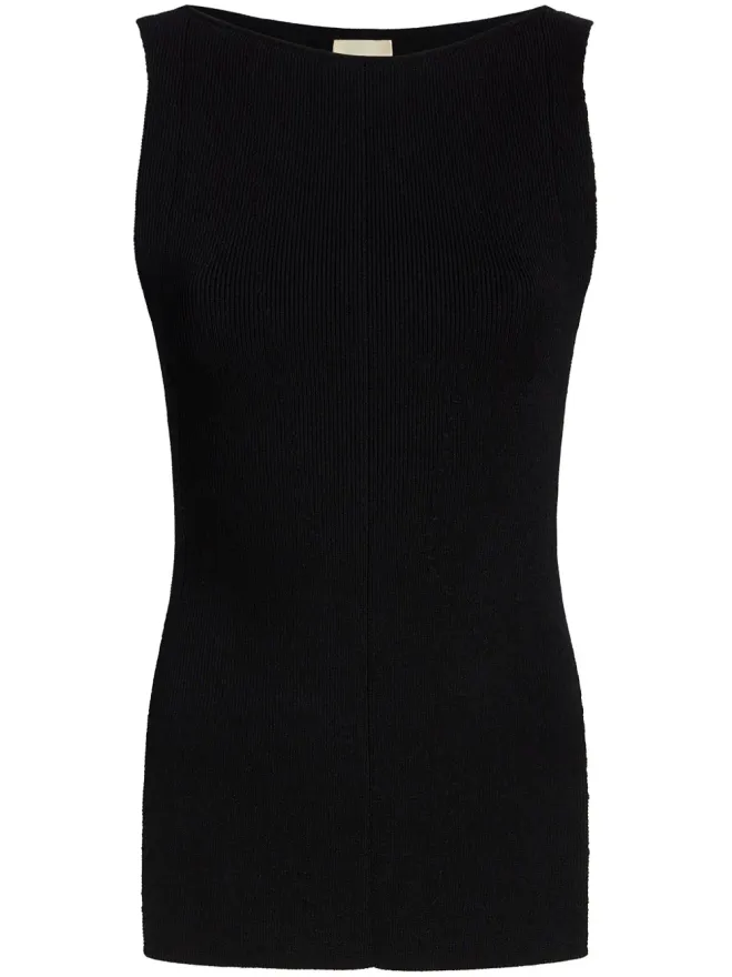 KHAITE KHAITE The Evelyn ribbed tank top - Blackの商品画像