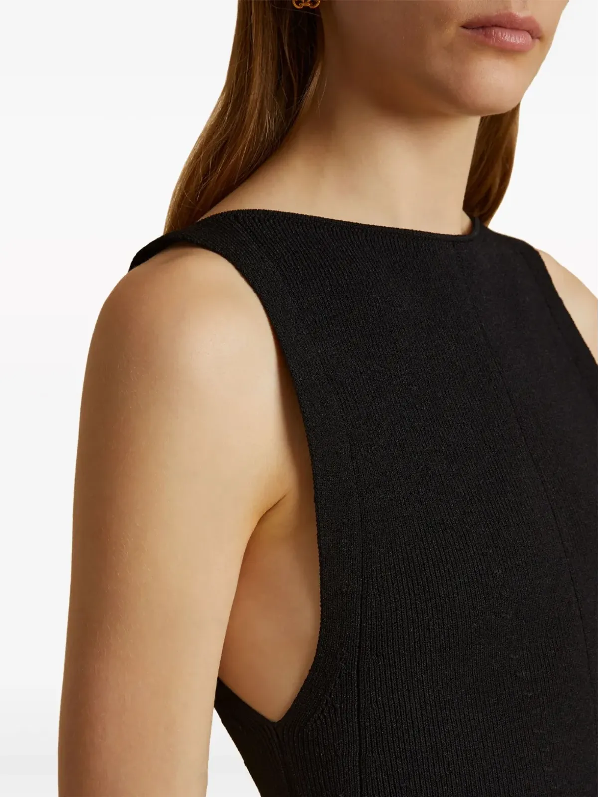 KHAITE The Evelyn ribbed tank top - Black - 画像5
