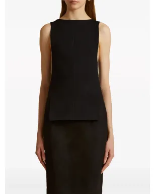 KHAITE The Evelyn ribbed tank top - Black - サムネイル2