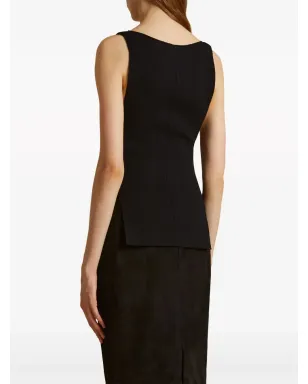 KHAITE The Evelyn ribbed tank top - Black - サムネイル3