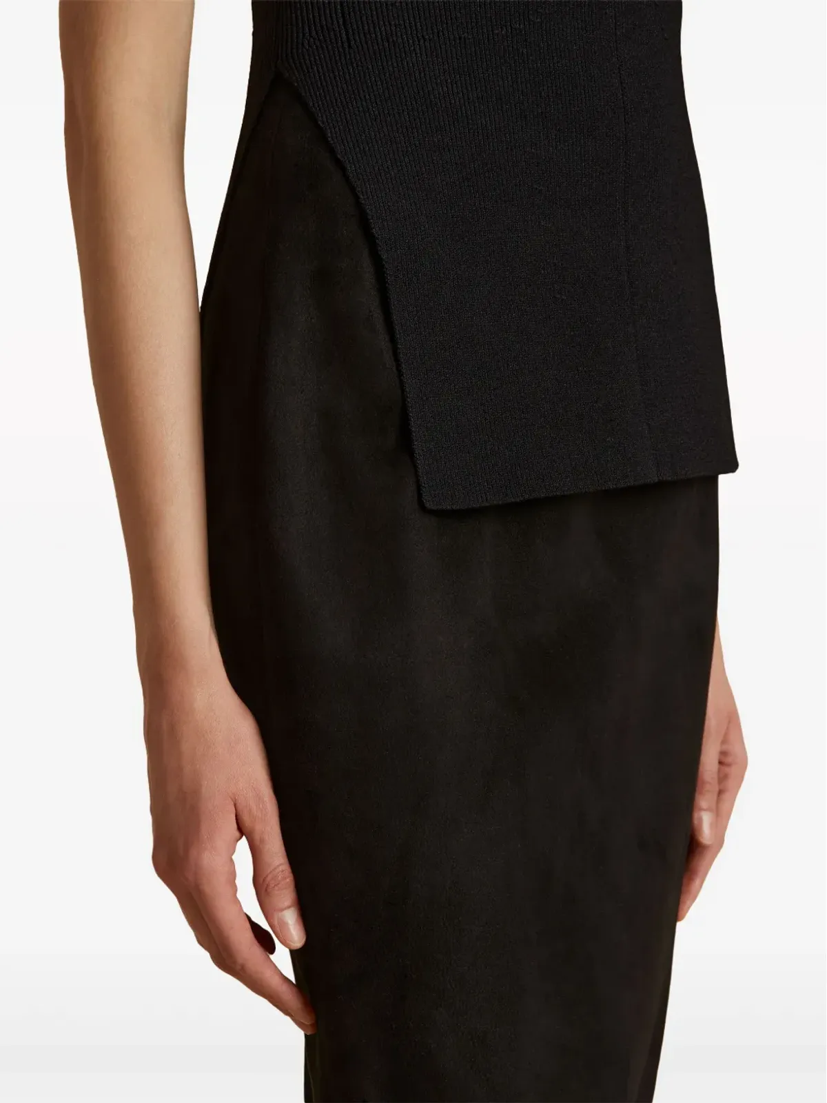 KHAITE The Evelyn ribbed tank top - Black - 画像4
