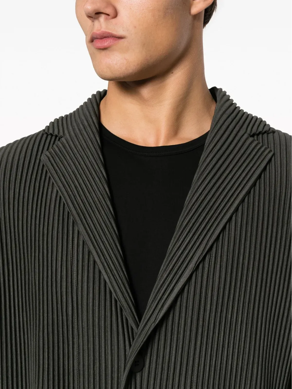 Homme Plissé Issey Miyake プリーツ入りシングルブレストブレザー - 画像5