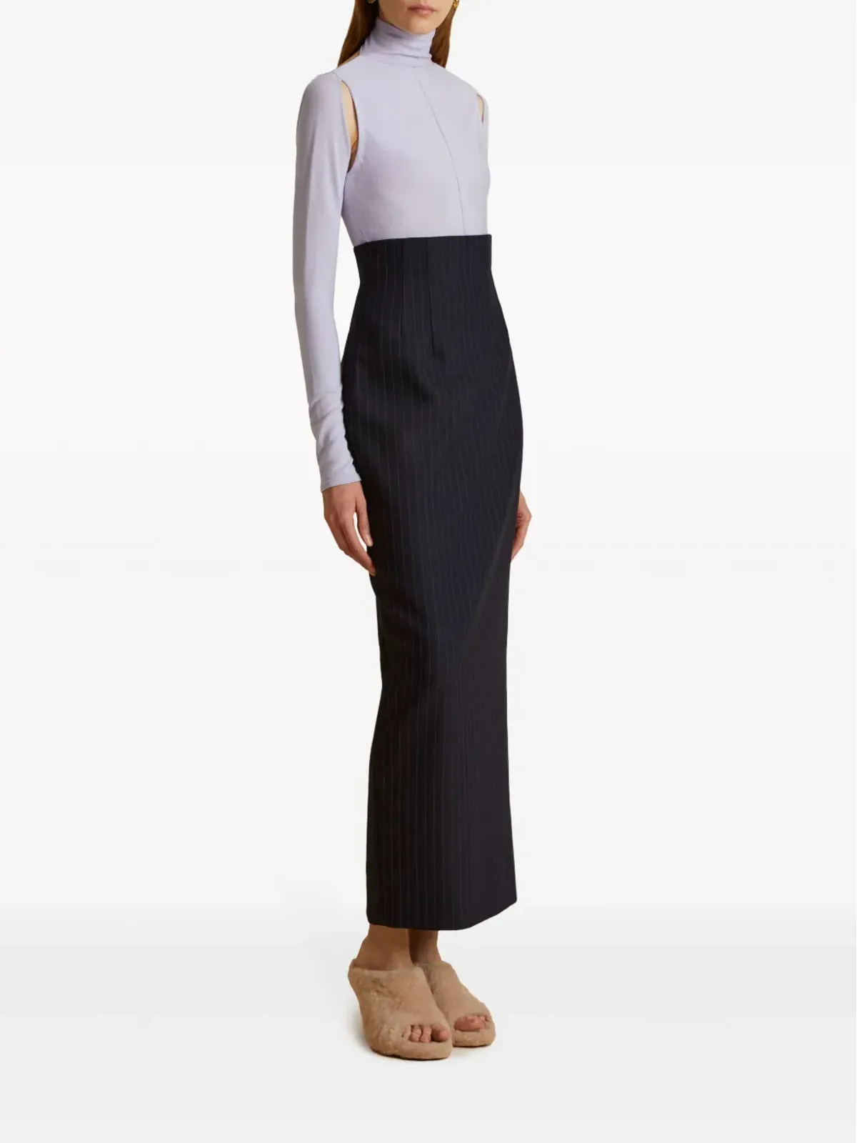 KHAITE ロックスリー ピンストライプ ペンシルスカート - 画像2