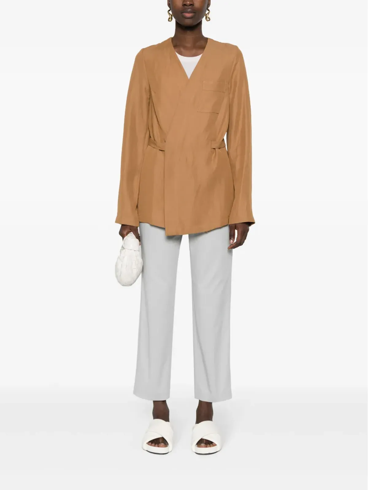 Fabiana Filippi wraparound tied jacket - 画像2