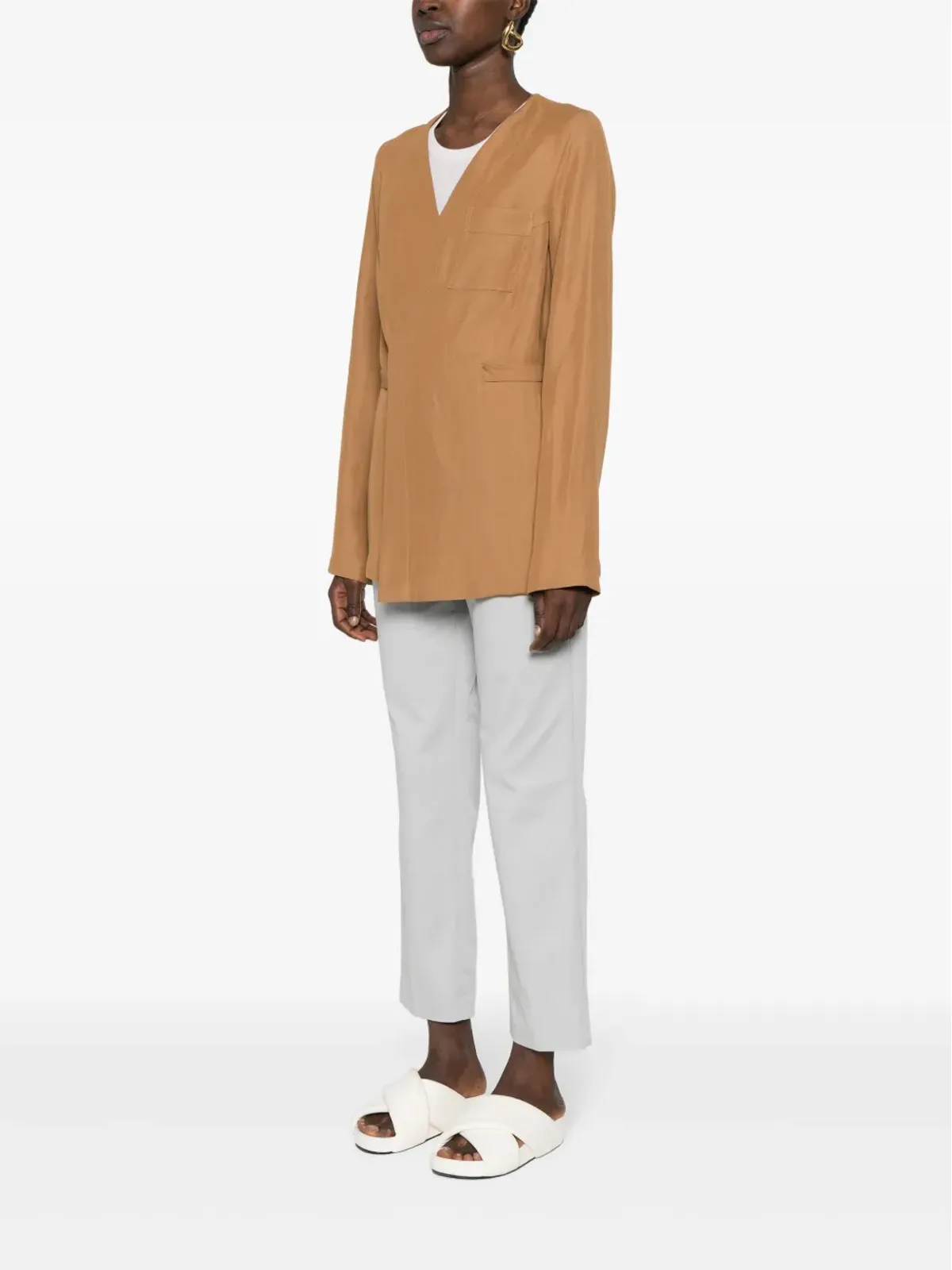 Fabiana Filippi wraparound tied jacket - 画像3