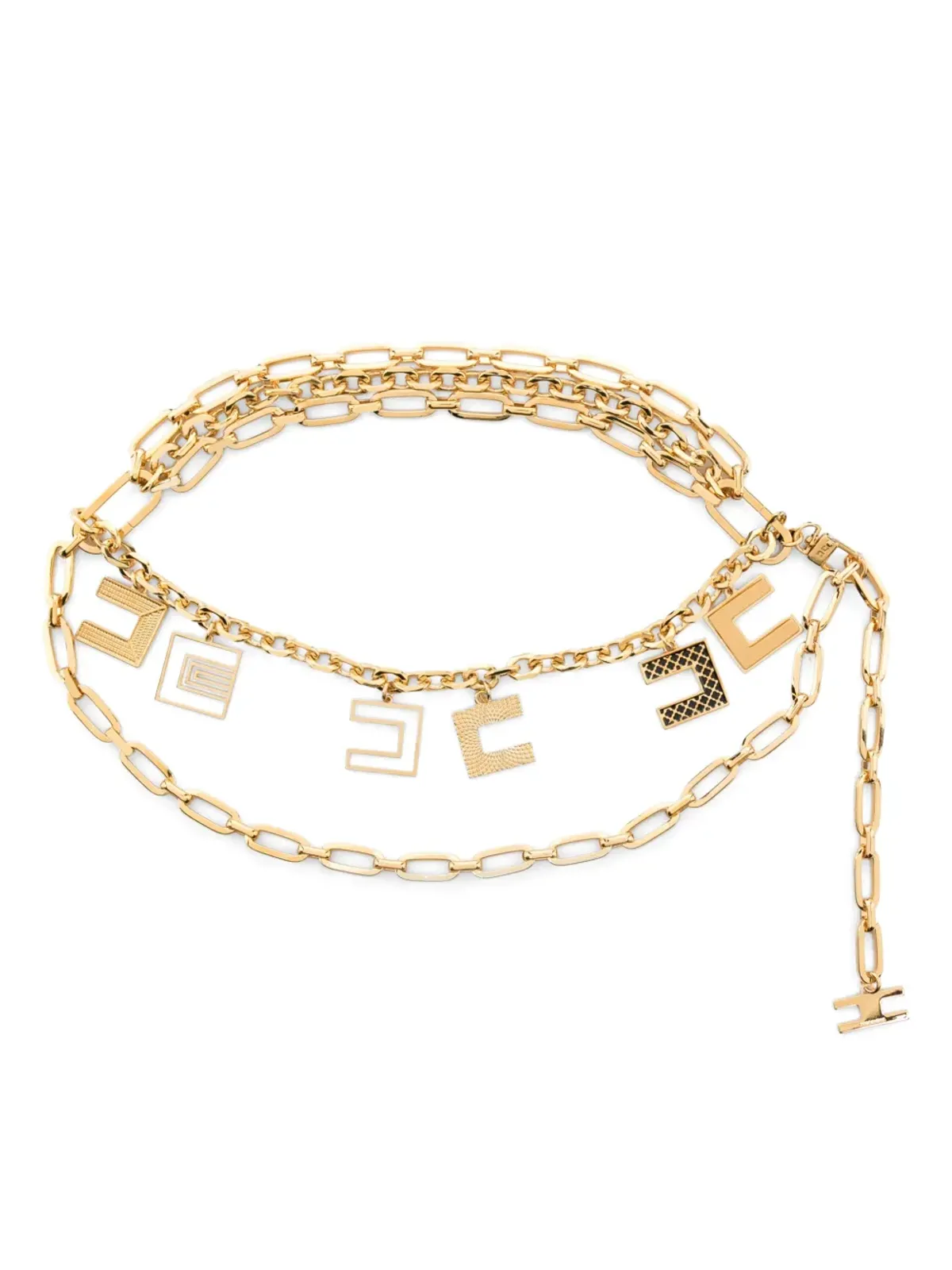 Elisabetta Franchi ウェルデッドチェーンリンクベルト - ゴールド - 画像1