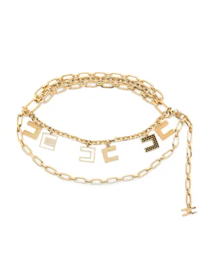 Elisabetta Franchi ウェルデッドチェーンリンクベルト - ゴールド - サムネイル1