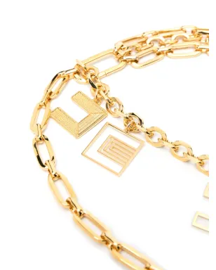 Elisabetta Franchi ウェルデッドチェーンリンクベルト - ゴールド - サムネイル2