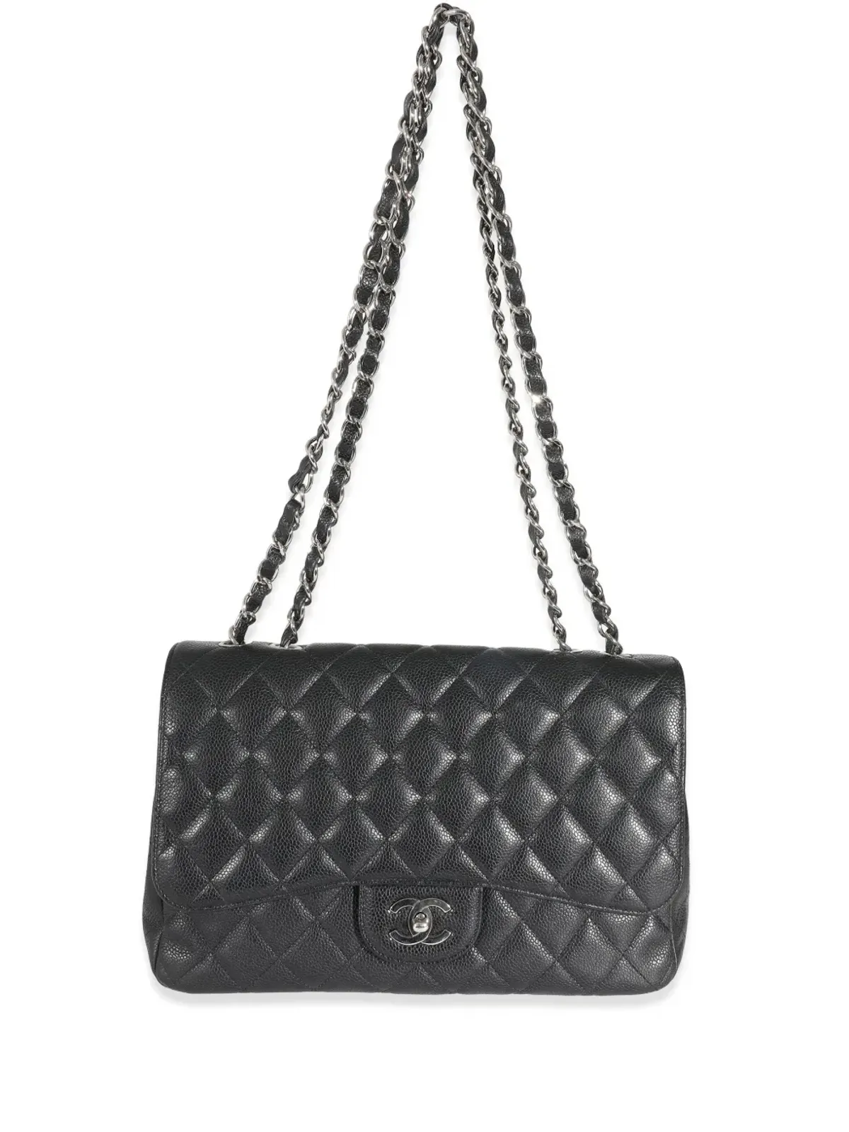 CHANEL ビンテージ Jumbo Classic Flap ショルダーバッグ - ブラック - 画像1