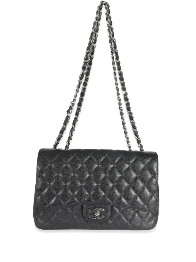 CHANEL Pre-Owned CHANEL ビンテージ Jumbo Classic Flap ショルダーバッグ - ブラックの商品画像