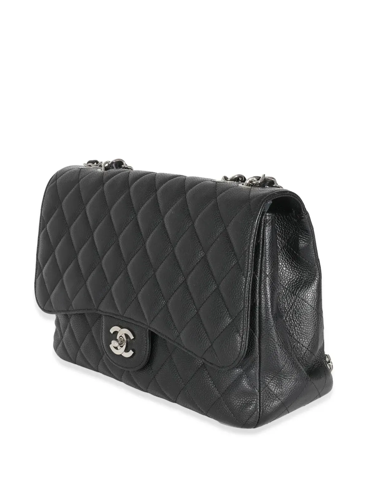 CHANEL ビンテージ Jumbo Classic Flap ショルダーバッグ - ブラック - 画像3