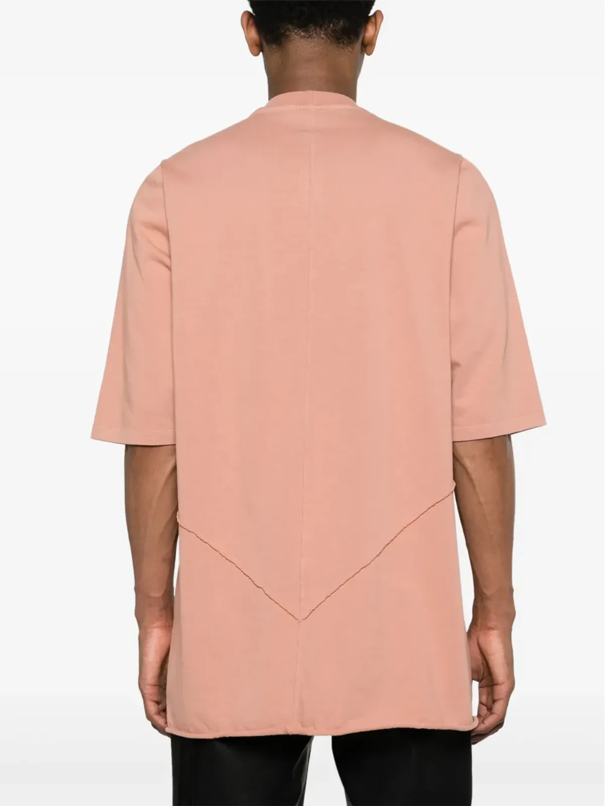 Rick Owens DRKSHDW ジャンボ ショートスリーブ コットン Tシャツ - ピンク - 画像4
