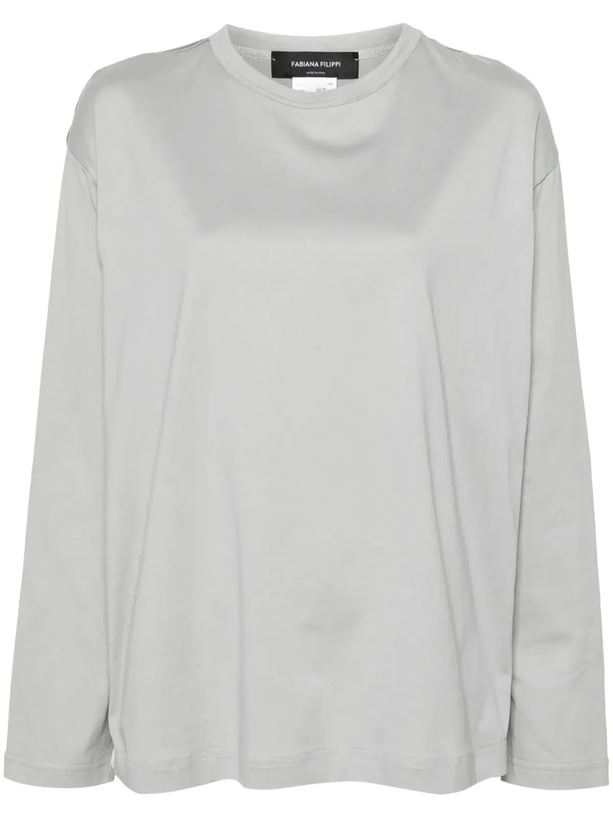 Fabiana Filippi パネルド長袖Tシャツ - グレー - 画像1